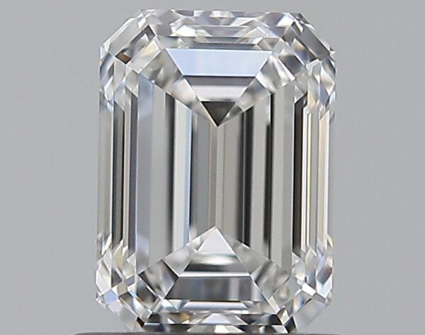 1 carat, E colour, VVS1 clarity, Emerald shape, Natural Diamond.