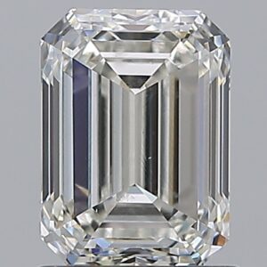 1.5 carat, H colour, SI1 clarity, Emerald shape, Natural Diamond.