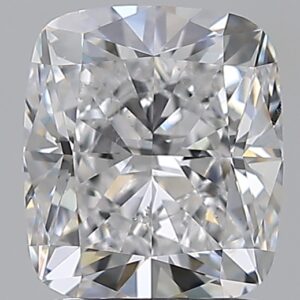 2.01 carat, D colour, SI1 clarity, Cushion shape, Natural Diamond.