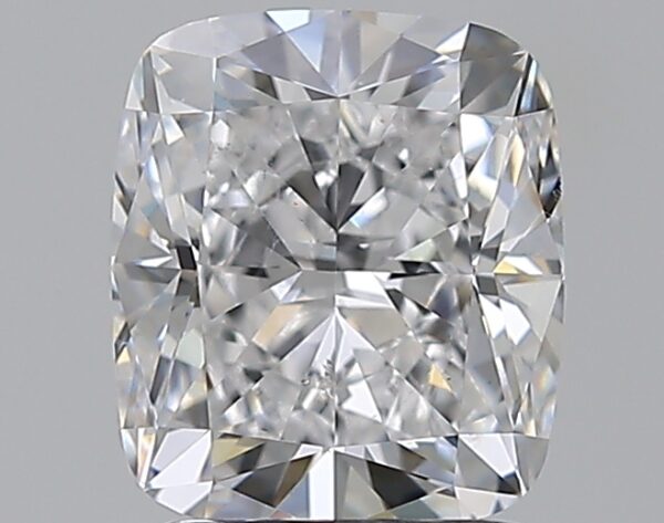 2.01 carat, D colour, SI1 clarity, Cushion shape, Natural Diamond.