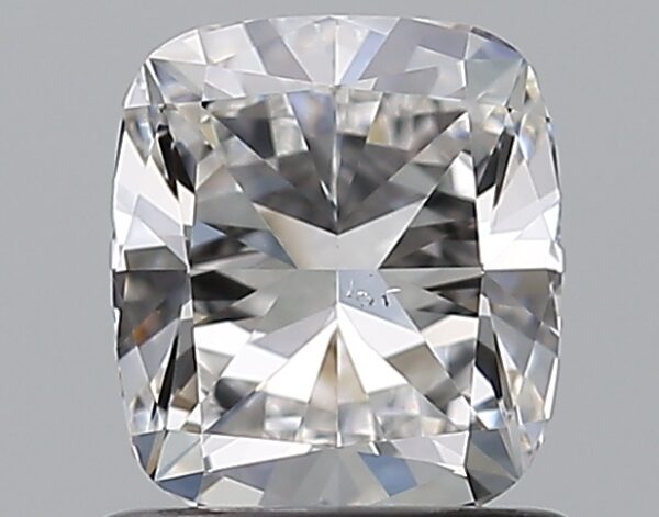 0.96 carat, E colour, VS2 clarity, Cushion shape, Natural Diamond.