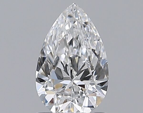 0.97 carat, D colour, SI1 clarity, Pear shape, Natural Diamond.