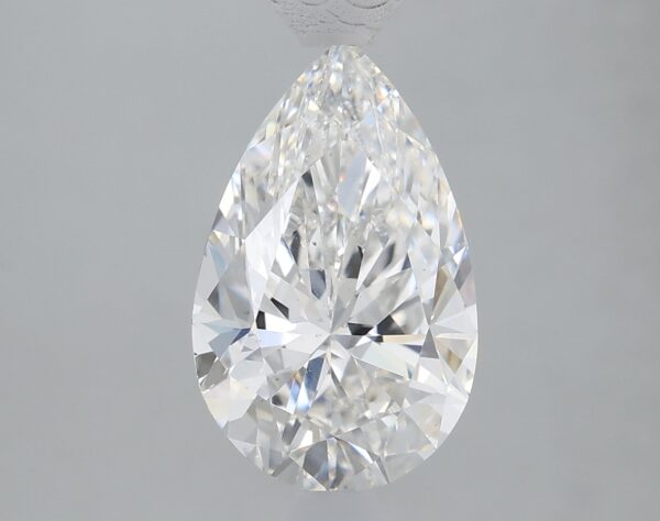 1.68 carat, F colour, VS1 clarity, Pear shape, Lab Grown Diamond.