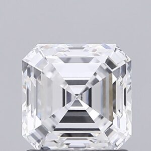 1.2 carat, D colour, VVS1 clarity, Asscher shape, Lab Grown Diamond.