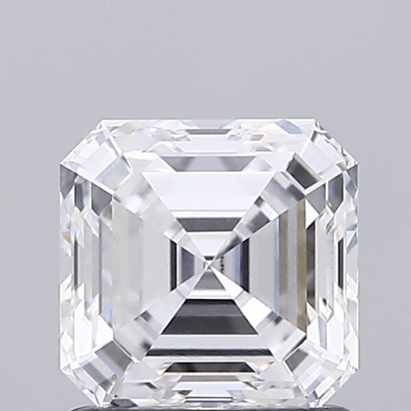 1.2 carat, D colour, VVS1 clarity, Asscher shape, Lab Grown Diamond.