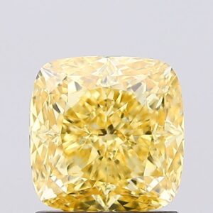 1.28 carat,  colour, VVS2 clarity, Cushion shape, Lab Grown Diamond.