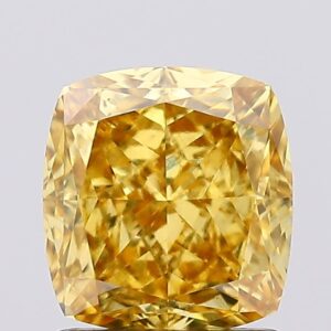 1.66 carat,  colour, VS1 clarity, Cushion shape, Lab Grown Diamond.