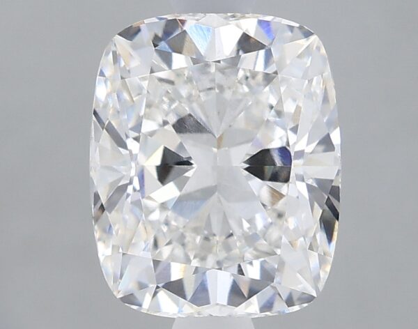 1.65 carat, F colour, VS1 clarity, Cushion shape, Lab Grown Diamond.