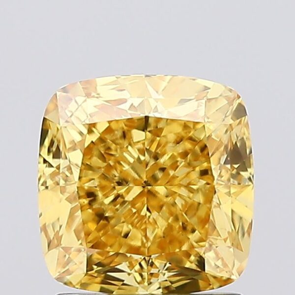 1.66 carat,  colour, VS1 clarity, Cushion shape, Lab Grown Diamond.
