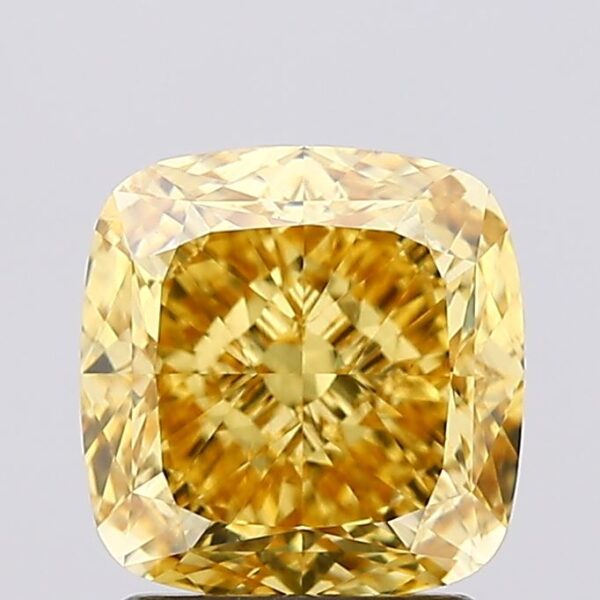2.09 carat,  colour, VS1 clarity, Cushion shape, Lab Grown Diamond.