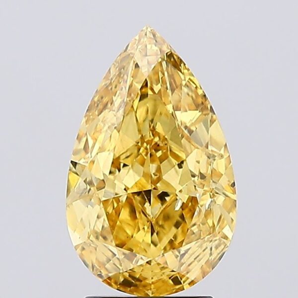 3.05 carat,  colour, SI1 clarity, Pear shape, Lab Grown Diamond.