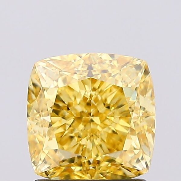 1.55 carat,  colour, VS2 clarity, Cushion shape, Lab Grown Diamond.