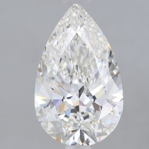 1.63 carat, F colour, VS1 clarity, Pear shape, Lab Grown Diamond.
