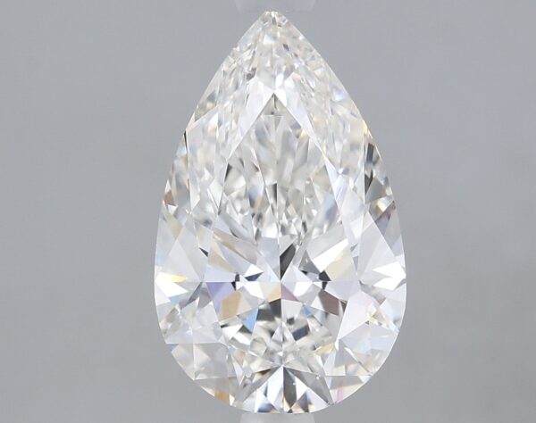 1.63 carat, F colour, VS1 clarity, Pear shape, Lab Grown Diamond.
