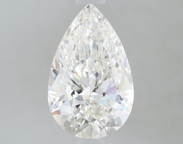 1.66 carat, F colour, VS1 clarity, Pear shape, Lab Grown Diamond.