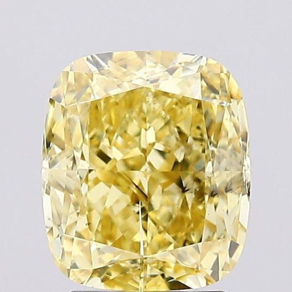 3.09 carat,  colour, SI2 clarity, Cushion shape, Lab Grown Diamond.