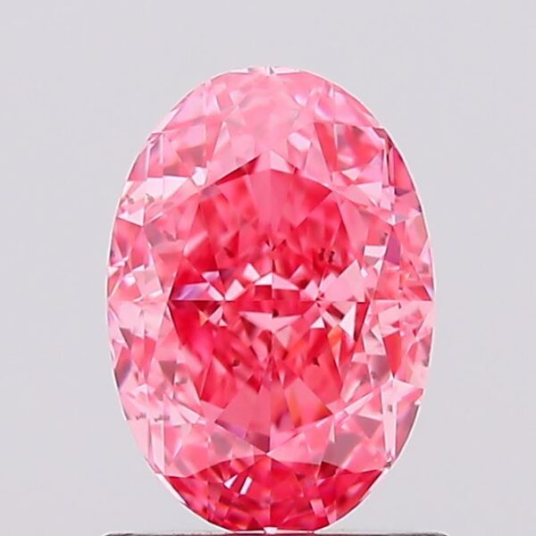 1.13 carat,  colour, SI1 clarity, Oval shape, Lab Grown Diamond.