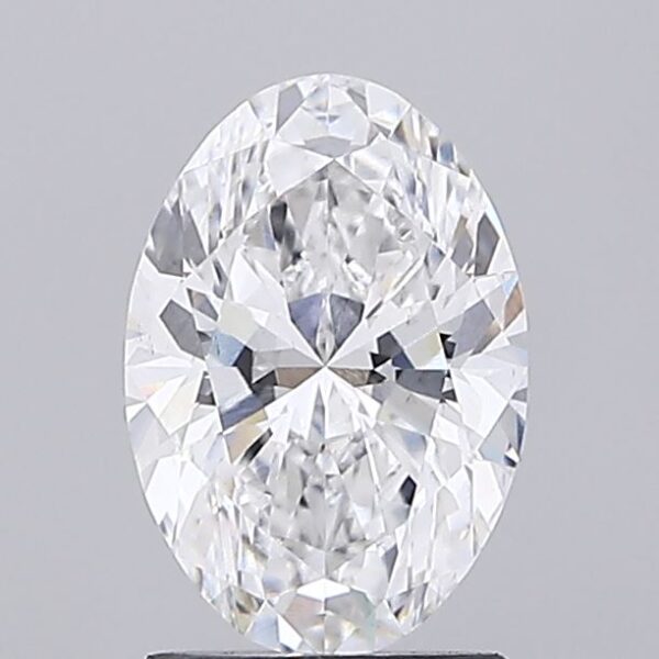 1.63 carat, D colour, VS1 clarity, Oval shape, Lab Grown Diamond.