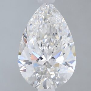 1.67 carat, E colour, VS2 clarity, Pear shape, Lab Grown Diamond.