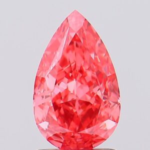 1.66 carat,  colour, VS1 clarity, Pear shape, Lab Grown Diamond.