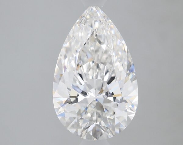 1.68 carat, E colour, VVS2 clarity, Pear shape, Lab Grown Diamond.