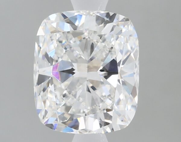 1.63 carat, D colour, VS2 clarity, Cushion shape, Lab Grown Diamond.