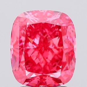 3.05 carat,  colour, VS1 clarity, Cushion shape, Lab Grown Diamond.