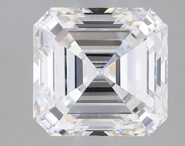 1.96 carat, E colour, VS1 clarity, Asscher shape, Lab Grown Diamond.
