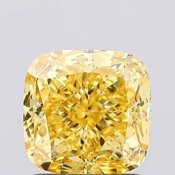 1.58 carat,  colour, VS1 clarity, Cushion shape, Lab Grown Diamond.