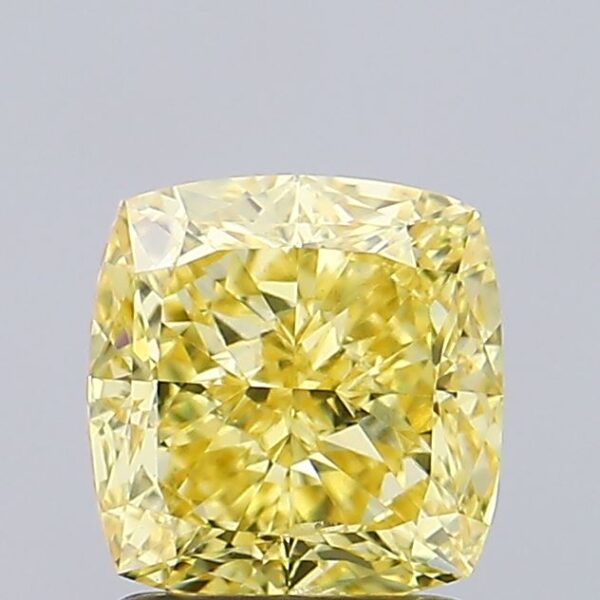 1.61 carat,  colour, SI1 clarity, Cushion shape, Lab Grown Diamond.