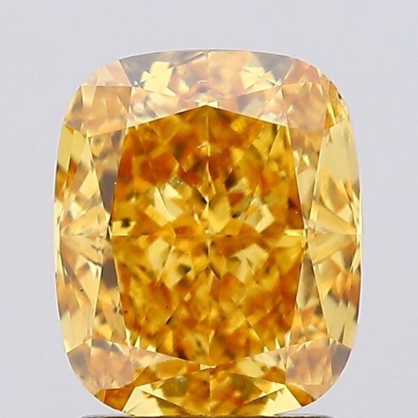 2.1 carat,  colour, SI1 clarity, Cushion shape, Lab Grown Diamond.