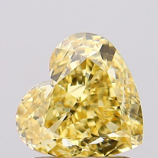 1.52 carat,  colour, VS2 clarity, Heart shape, Lab Grown Diamond.