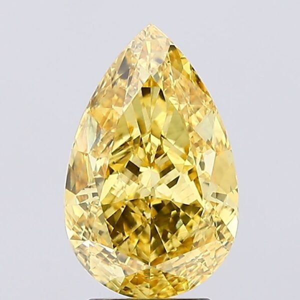 3.88 carat,  colour, VS2 clarity, Pear shape, Lab Grown Diamond.