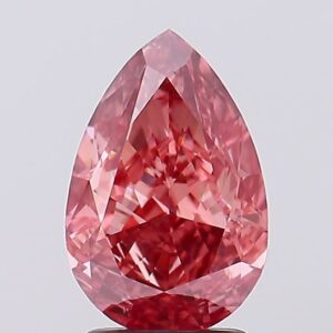 2.46 carat,  colour, VS1 clarity, Pear shape, Lab Grown Diamond.