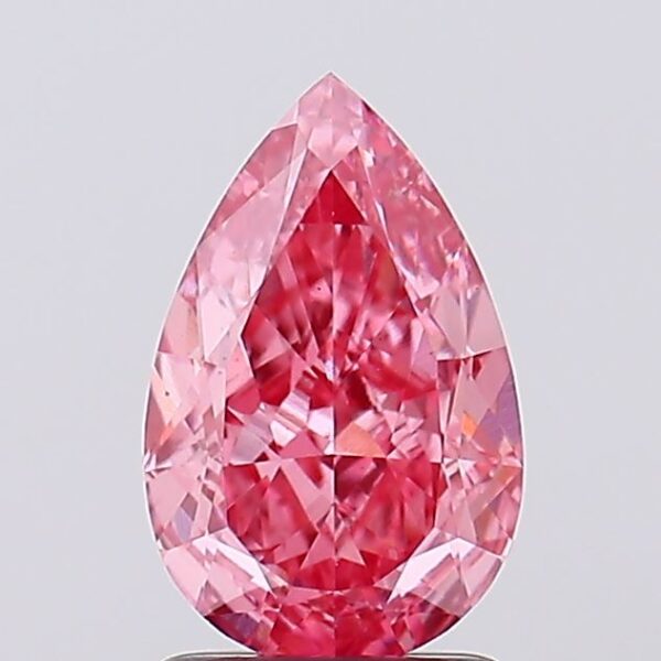 1.73 carat,  colour, VS1 clarity, Pear shape, Lab Grown Diamond.