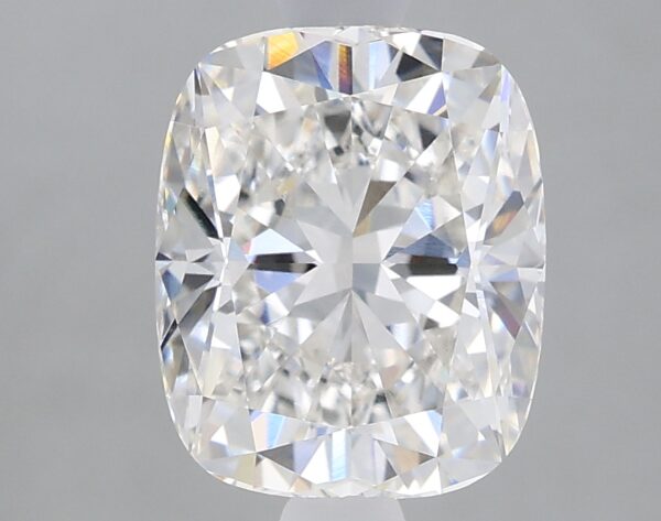 1.63 carat, F colour, VS1 clarity, Cushion shape, Lab Grown Diamond.