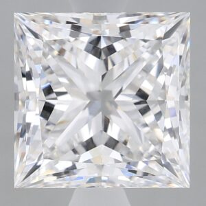 1.69 carat, E colour, VS1 clarity, Princess shape, Lab Grown Diamond.