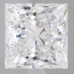 3.68 carat, E colour, VVS2 clarity, Princess shape, Lab Grown Diamond.