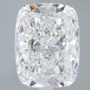 5.64 carat, E colour, VS2 clarity, Cushion shape, Lab Grown Diamond.