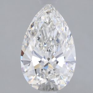 1.65 carat, F colour, VS2 clarity, Pear shape, Lab Grown Diamond.