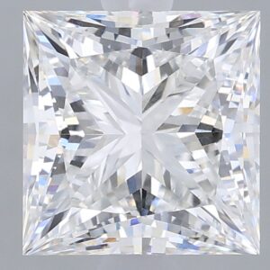1.67 carat, F colour, VS1 clarity, Princess shape, Lab Grown Diamond.