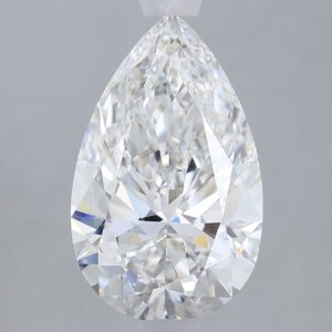 1.66 carat, F colour, VVS2 clarity, Pear shape, Lab Grown Diamond.