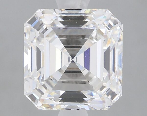 1.97 carat, F colour, VS1 clarity, Asscher shape, Lab Grown Diamond.
