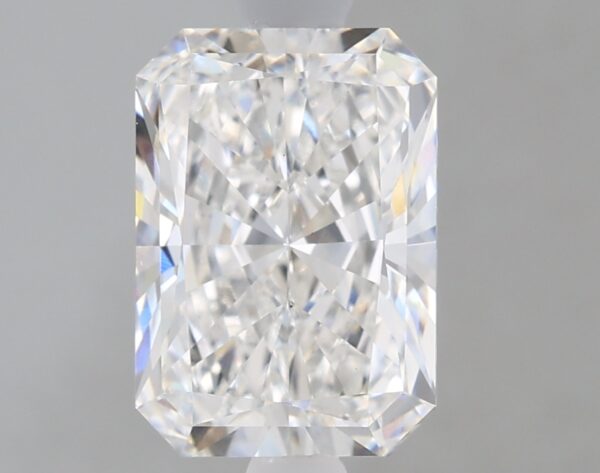 1.68 carat, E colour, VS1 clarity, Radiant shape, Lab Grown Diamond.