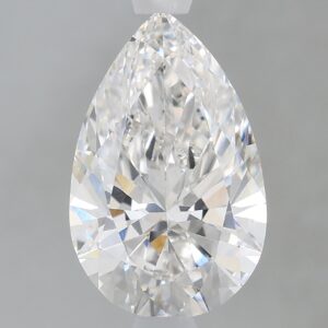 1.62 carat, F colour, VVS2 clarity, Pear shape, Lab Grown Diamond.
