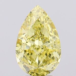 4.32 carat,  colour, VS2 clarity, Pear shape, Lab Grown Diamond.