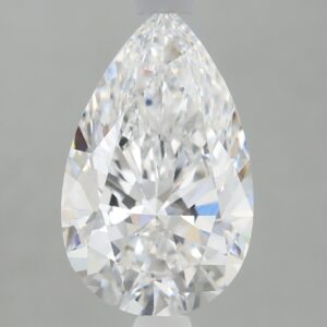 1.66 carat, E colour, VVS2 clarity, Pear shape, Lab Grown Diamond.
