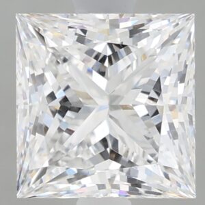 1.64 carat, D colour, VS1 clarity, Princess shape, Lab Grown Diamond.