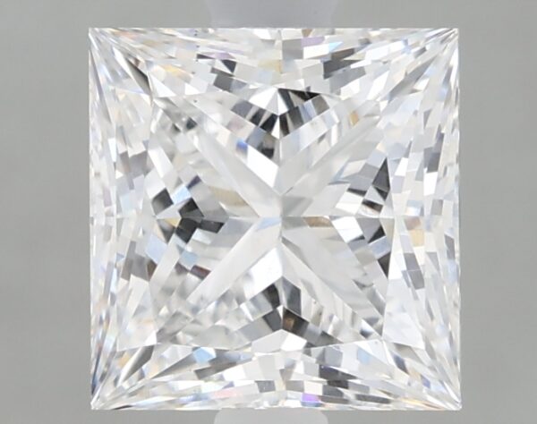1.64 carat, D colour, VS1 clarity, Princess shape, Lab Grown Diamond.