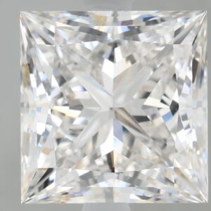 3.44 carat, F colour, VS1 clarity, Princess shape, Lab Grown Diamond.